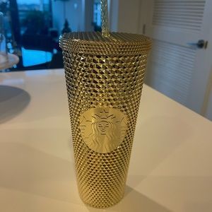 New Starbucks Venti Gold Studded Tumbler - 24oz